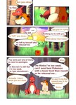 bodily_fluids charmeleon comic crying darrow0 english_text forest generation_1_pokemon generation_2_pokemon hi_res nintendo plant pokemon pokemon_(species) quilava speech_bubble sun tears text tree yuel