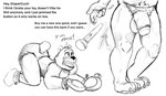 2021 5_fingers ageplay ankle_cuffs anthro balls bear big_penis blush body_hair bottlebear claws clothed clothing cuff_(restraint) dialogue diaper digital_drawing_(artwork) digital_media_(artwork) dominant dominant_male duo english_text feces fingers fur genitals hair hi_res hitachi_magic_wand humiliation infantilism male mammal manor_(bottlebear) nude open_mouth penis profanity restraints roleplay sex_toy simple_background soiled_diaper soiling submissive submissive_male teeth text toe_claws topless unclean_diaper used_diaper vibrator wand_vibrator wrist_cuffs