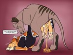 Rating: e
ID: 5365847
Date: 2025-02-11 09:13:47 -0500
Status: active
Score: 87
anal anal_penetration animal_genitalia animal_vulva bodily_fluids brown_body brown_fur brown_nose canid canine canine_genitalia canine_vulva canis clothed clothed_feral clothing dasyuromorph domestic_dog duo english_text erection female female_penetrated feral feral_on_feral feral_penetrated feral_penetrating feral_penetrating_feral from_behind_position fur genital_fluids genitals green_eyes hi_res killthe_demon licking licking_another lying maid_uniform male male/female male_penetrating male_penetrating_female mammal marsupial on_front orange_body orange_eyes orange_fur peeing peeing_inside penetration penile penile_penetration penis_in_ass pink_vulva recently_extinct_species sex side_view speech_bubble tan_body tan_fur text thylacine thylus tongue uniform urine urine_in_ass urine_on_ground urine_on_pussy vulva watersports post #5365847