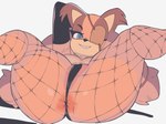 absurd_res anthro anus anus_behind_thong anus_peek armwear butt clothed clothing eye_patch eyewear fangs female fishnet_clothing fishnet_legwear hi_res legwear orange_body partially_clothed sega sh1vss smile smiling_at_viewer smirk smirking_at_viewer solo sonic_boom sonic_the_hedgehog_(series) spread_anus spread_butt spread_legs spreading sticks_the_jungle_badger teeth thong underwear