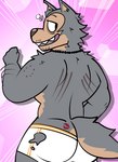 Rating: q
ID: 5380285
Date: 2025-02-17 18:37:55 -0500
Status: active
Score: 39
2025 anthro arm_hair beastars big_butt bite_mark body_hair bubble_butt butt canid canine canis clothing countershade_face countershade_fur countershading dog_tags facial_hair fur hi_res janjauwu jewelry kiss_mark legoshi_(beastars) looking_back male mammal mexican necklace notched_ear rear_view scar smile solo stubble tan_body tan_countershading torn_clothing torn_underwear underwear wolf post #5380285