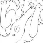 1:1 aliasing anus black_and_white digital_media_(artwork) dragon female feral genitals horn looking_at_viewer monochrome mythological_creature mythological_scalie mythology presenting presenting_pussy pussy scalie simple_background solo tail tongue tongue_out trout_(artist)