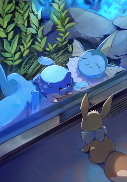 Rating: s
ID: 5718226
Date: 2025-07-18 22:56:04 -0400
Status: active
Score: 61
2025 ambiguous_gender aquarium blue_body brown_body brown_fur bubble chufflepop eevee eeveelution fangs feral fur generation_1_pokemon generation_3_pokemon group hi_res kelp looking_at_another lying nintendo on_back open_mouth pawpads paws pokemon pokemon_(species) spheal tail teeth trio vaporeon vivarium post #5718226