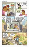 2023 angry anthro asinus brown_body car clothing comic detailed_background dialogue donkey english_text equid equine guayodraws hi_res horse inside_car inside_vehicle julio_(julio_&_poncho) male mammal police police_car police_vehicle poncho_(julio_&_poncho) shirt sitting text topwear vehicle