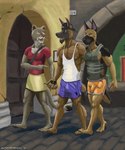 2023 5:6 5_fingers 5_toes anthro anthro_on_anthro athletic athletic_anthro athletic_male backwards_baseball_cap backwards_hat barefoot baseball_cap bisexual black_nose black_pawpads bottomwear breasts brown_body brown_fur bulge canid canine canis claws cleavage clothed clothing detailed_bulge dolphin_shorts domestic_dog facial_hair fangs feet felid female fingers fur genital_outline german_shepherd gesture goatee group hand_gesture hand_holding hand_on_hip hat headgear headwear herding_dog humanoid_feet humanoid_hands jacob_caesari lion male male/female male/male malinois_dog mammal marcus_leo_varro mmf multicolored_body multicolored_fur nipples outside pantherine pastoral_dog pawpads pecs penis_outline plantigrade pointing sampsonwoof sarah_maroc sheepdog shirt shorts signature skirt story story_in_description tan_body tan_fur tank_top teeth toe_claws toes tongue topwear trio two_tone_body two_tone_fur walking white_body white_fur