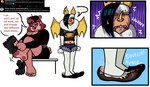 2023 5_toes absurd_res anthro bat bear beret black_hair black_nails black_toenails blarf022 boots brown_body brown_fur brown_hair clothing colored_nails disgust duo english_text feet flats_(shoes) foot_focus footprint_in_shoe footwear fur hair hat headgear headwear hi_res honduran_white_bat humanoid_feet humor leaf-nosed_bat mammal microbat musk nails plantigrade sherry_bear_(blarf022) shoes simple_background smelly smelly_feet stink_fumes stink_lines text toenails toes vranda_von_bat_(blarf022) white_background white_body white_fur yangochiropteran