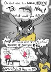 2023 absurd_res anthro beauchamp_(halcyon) clothed clothing comic dialogue digital_media_(artwork) duo english_text fur greyscale hair halcyon_(series) herba_(halcyon) hi_res humor lagomorph leporid lost_andsafe male mammal monochrome mouse murid murine open_mouth rabbit rodent simple_background smile tail text