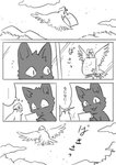 2017 ambiguous_gender anthro avian bird columbid comic domestic_cat doukutsunezumi felid feline felis feral hi_res japanese_text kemono kuroneko_(doukutsunezumi) mammal monochrome pigeon right_to_left text translated