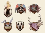 Rating: s
ID: 5104300
Date: 2024-10-09 14:40:22 -0400
Status: active
Score: 70
2023 accessory alternate_version_at_source ambiguous_gender animate_inanimate anthro antlers black_eyes black_mouth bloodshot_eyes blue_hair_bow bow_ribbon button_(fastener) button_eyes chess_piece clothing concept_art digital_media_(artwork) digital_painting_(artwork) doll empty_eyes english_description eye_roll eyeball female fool's_hat front_view fur fur_trim_(clothing) gangle_(tadc) glitch_productions gooseworx gore grin group hair hair_accessory hair_bow hair_ribbon hat headgear headshot_portrait headwear horn horror_(expression) horror_(theme) human humanoid humanoid_hands inanimate_object jax_(tadc) king_(chess) kinger_(tadc) lagomorph leporid living_chess_piece living_doll living_mask male mammal mask mounted_trophy official_art one_ear_up open_mouth orthographic painting_(artwork) pomni_(tadc) portrait purple_body purple_ears purple_fur purple_head rabbit rabbit_ears ragatha_(tadc) red_hair ribbons rogue_taxidermy shaded shadow shape_head simple_background smile surgical_suture tan_teeth taxidermy teeth the_amazing_digital_circus triangle_(shape) triangle_nose unusual_anatomy vein white_body white_mask white_skin wood yarn yellow_sclera zooble_(tadc) post #5104300