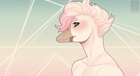 Rating: s
ID: 4172592
Date: 2023-07-15 16:45:50 -0400
Status: active
Score: 9
ambiguous_gender anatid anseriform anthro avian beak bird blush collarbone digital_media_(artwork) duck eyebrows eyelashes hair krekael looking_away modelling nea_(haerebilis) nonbinary_(lore) nude pecs pose simple_background solo white_body post #4172592