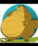 2024 alligator alligatorid anthro belly big_belly claws crocodilian disney fangs hand_on_belly hi_res looking_at_viewer louis_(tpatf) male morbidly_obese morbidly_obese_anthro morbidly_obese_male nude obese obese_anthro obese_male overweight overweight_anthro overweight_male reptile scales scalie signature smile smiling_at_viewer solo standing teeth the_princess_and_the_frog wide_eyed zangokunatenshi