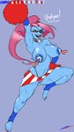 2024 4th_of_july 9:16 animal_humanoid areola armwear big_breasts blue_areola blue_armwear blue_clothing bottomwear breasts choker clothing colored_nails english_text eye_patch eyewear fakeryway feet female fish fish_humanoid footwear frill_(anatomy) genitals gills hair hi_res holidays humanoid ineffective_clothing jewelry leg_scar long_hair looking_at_viewer marine marine_humanoid nails necklace open_mouth pasties pattern_bottomwear pattern_clothing pattern_skirt pink_hair plantigrade pom_poms pussy red_nails red_toenails scar sharp_teeth skirt socks solo stirrup_socks striped_bottomwear striped_clothing striped_skirt stripes teeth text thick_thighs thong_straps toenails toes tongue tongue_out undertale_(series) undyne wide_hips yellow_sclera