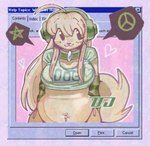Rating: s
ID: 4463173
Date: 2023-12-10 00:03:48 -0500
Status: active
Score: 68
2000s_theme 2023 :3 accessory acubi afghan_hound ahoge anthro arm_warmers armwear bangs belly biped blush breasts canid canine canis character_name clothing collar crop_top dj_(wolfertinger) domestic_dog electronics english_text eyebrow_through_hair eyebrows eyelashes face-framing_tendrils female fur glistening glistening_eyes green_armwear green_clothing green_shirt green_topwear hair hair_accessory headphones heart_symbol hi_res hunting_dog icon long_hair mammal microsoft microsoft_windows navel navel_piercing pastel_theme pattern_armwear pattern_clothing peace_symbol piercing shirt sighthound slightly_chubby slightly_chubby_anthro slightly_chubby_female solo speech_bubble star striped_armwear striped_clothing stripes tail tail_tuft tan_body tan_fur tan_hair text text_on_clothing text_on_shirt text_on_topwear topwear trans_(lore) trans_woman_(lore) translucent translucent_hair tuft wide_hips window_(computing) windows_95 wolfertinger y2k_(fashion) y2k_(graphic_design) post #4463173