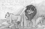 2008 comic dialogue digitigrade english_text felid female feral greyscale ill kunei leovictor lion male mammal monochrome pantherine quadruped shaded sketch tail text