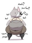 Rating: q
ID: 5607031
Date: 2025-05-29 14:09:58 -0400
Status: active
Score: 16
4_fingers aliasing anthro asking asking_viewer belly big_belly big_breasts boots breasts breath churn clothed clothed_anthro clothed_female clothing colored dialogue digital_media_(artwork) domestic_cat ellipsis eye_through_hair feet felid feline felis female female_anthro fingers footwear fur gata_preobrazhenskaya gata_the_future_russian_kitty grey_body grey_fur gurgle_(sound_effect) hair hair_over_eye interjection legwear maddeku mammal mask morbidly_obese obese obese_female onomatopoeia overweight overweight_anthro overweight_female pointy_ears prick_ears rumbling_stomach russian_blue shaded shoes small_feet solo sound_effects talking_with_viewer text thick_thighs thigh_boots thigh_highs tight_clothing translucent translucent_hair vowelless vowelless_vocalization wearing_mask weight_gain wide_hipped_anthro wide_hipped_female post #5607031