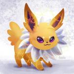 1:1 2017 ambiguous_gender digital_media_(artwork) digital_painting_(artwork) eeveelution feral generation_1_pokemon jolteon looking_at_viewer nintendo pokemon pokemon_(species) solo tsaoshin