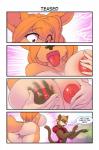 amanda_(simonaquarius) anthro big_breasts big_butt bodily_fluids breast_grab breasts butt canid canine clothed clothing comic curvy_figure duo english_text female fox genital_fluids genitals grope hand_on_breast hi_res huge_breasts huge_butt hybrid lagomorph leporid lips male mammal masturbation nipples nude nude_female open_mouth outside pussy rabbit simonaquarius standing surprise text thick_thighs tongue tongue_out vaginal vaginal_fluids vaginal_masturbation voluptuous wide_hips