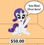 2014 barcode blue_eyes cutie_mark dialogue digital_media_(artwork) english_text equid equine female for_sale friendship_is_magic hair hasbro horn mammal my_little_pony mythological_creature mythological_equine mythology price_tag purple_hair purple_tail rarity_(mlp) sign smile solo tail text unicorn vincentthecrow white_body