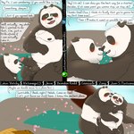 1:1 2021 anthro ari_guardian balls bear belly black_body black_fur blush comic dialogue dreamworks duo english_text erection eyes_closed father_(lore) father_and_child_(lore) father_and_son_(lore) fur genitals giant_panda hi_res hug hugging_another hugging_from_behind humanoid_genitalia humanoid_hands humanoid_penis incest_(lore) kung_fu_panda li_shan_(kung_fu_panda) male male/male mammal master_po_ping moobs nipples nose_kiss outside overweight overweight_male parent_(lore) parent_and_child_(lore) parent_and_son_(lore) penis sitting son_(lore) text white_body white_fur