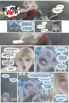 blonde_hair comic dialogue elsa_(thekite) english_text eyewear female froslass generation_3_pokemon generation_4_pokemon glasses hair hi_res human humanoid lou_(thekite) mammal mawile nintendo not_furry pixie_(thekite) pokemon pokemon_(species) profanity scarf snow snowing text thekite