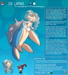 blue_hair breasts chibi clothed clothing english_text female generation_1_pokemon hair hi_res horn horned_humanoid human humanoid kinkymation lapras male mammal marine merfolk nintendo pokemon pokemon_(species) pokemorph shell split_form tailbutt text wide_crotch