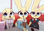 Rating: q
ID: 5597552
Date: 2025-05-25 14:13:05 -0400
Status: active
Score: 11
amy_hope_(guak) anthro beverage big_breasts blue_eyes bottomwear breasts cherry clone clothing collared_shirt crop_top diner dress_shirt drinking_straw eyelashes female food fruit fur group guak hi_res lagomorph looking_aside looking_at_viewer mammal necktie plant restaurant shirt shorts smile smoothie sweater topwear trio yellow_body yellow_fur post #5597552