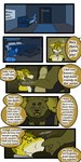 1:2 2022 anthro bear biped canid cobalt_(tatsuchan18) collar comic detailed_background dialogue duo english_text fur hair hi_res male mammal open_mouth speech_bubble standing tatsuchan18 text