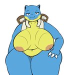 absurd_res anthro areola bedroom_eyes belly big_breasts big_butt blastoise breasts butt cannons curvy_figure female generation_1_pokemon hi_res lipstick looking_at_viewer makeup narrowed_eyes navel nintendo nipples plantedpot pokemon pokemon_(species) seductive shoulder_cannon slightly_chubby smile solo thick_thighs voluptuous wide_hips