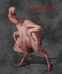 2022 4_toes absurd_res ambiguous_anthro ambiguous_gender anisodactyl anthro avian biped bird chicken chimericecho claws clip_studio_paint_(artwork) collarbone colored digital_media_(artwork) digital_painting_(artwork) earhole empty_eyes english_description featherless featureless_chest feet front_view full-length_portrait galliform gallus_(genus) grey_background hi_res horror_(theme) humanoid_face hybrid lipless long_neck mammal number overweight overweight_ambiguous overweight_anthro phasianid pink_body pink_skin portrait primate red_text scp-3199 scp_foundation semi-anthro shaded shadow short_tail signature simple_background solo species_name standing tail talons teeth text three-quarter_view toe_claws toes white_eyes winged_arms wings