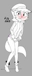 2024 accessory anthro bent_arm bent_leg big_eyes biped black_and_white blush blush_lines boots breasts clothed clothed_anthro clothed_female clothing clothing_pull curved_eyebrows dated dbaru digital_drawing_(artwork) digital_media_(artwork) domestic_cat ears_aside embarrassed eyebrow_through_hair eyebrows eyelashes felid feline felis female fingers footwear front_view full-length_portrait gloves grey_background hair hair_accessory hairband handwear heavy_blush hi_res high_heeled_boots high_heels humanoid_hands kitty_katswell looking_at_viewer mammal medium_hair monochrome monotone_background nickelodeon panties pantsless pink_clothing pink_panties pink_underwear pointy_ears portrait prick_ears shoes simple_background sketch small_nose solo spot_color standing straight_leg sweater sweater_pull t.u.f.f._puppy tail thin_eyebrows topwear topwear_pull translucent translucent_hair turtleneck underwear