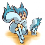 1:1 alternate_species animal_humanoid blue_eyes blue_hair cosplay duo feral generation_4_pokemon hair hitec hug humanoid humanoidized male mammal mammal_humanoid nintendo pachirisu pokemon pokemon_(species) pokemon_humanoid pokemorph rodent rodent_humanoid sciurid sciurid_humanoid simple_background tail tail_hug white_background