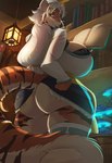 Rating: q
ID: 4904317
Date: 2024-07-07 21:00:53 -0400
Status: active
Score: 140
absurd_res anthro ardail big_breasts big_butt blue_eyes book bookshelf bottomwear breasts butt clothed clothing edel_(muttoverlord) fangs felid female fluffy fluffy_tail furniture grey_hair hair hi_res huge_breasts huge_butt legwear librarian library long_hair looking_at_viewer looking_back looking_back_at_viewer mammal mature_anthro mature_female open_book pantherine rear_view skirt solo tail teeth thigh_highs tiger upskirt post #4904317