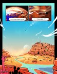 2024 alien_planet artist_name comic creek dialogue english_text hi_res inoby mountain planet sand sky space spacebunz spacecraft speech_bubble text vehicle water zero_pictured