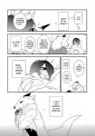 anthro canid canine canis clothing comic dialogue english_text female fur greeting greyscale hi_res human ill kemono lila_(kashiwagi_aki) male mammal monochrome text translated wolf yakantuzura young zinovy