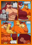 abs activision anal anal_penetration anthro anthro_on_anthro anthro_penetrated anthro_penetrating anthro_penetrating_anthro anus balls bandicoot big_pecs butt comic crash_bandicoot crash_bandicoot_(series) crunch_bandicoot dasyuromorph dialogue english_text fellatio genitals group hard_translated hi_res humanoid_genitalia humanoid_penis male male/male male_penetrated male_penetrating male_penetrating_male mammal marsupial muscular muscular_anthro muscular_male oral pecs penetration penile penis recently_extinct_species sex slash876 text thylacine tiny_tiger translated trio