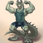 Rating: e
ID: 5496555
Date: 2025-04-11 07:33:47 -0400
Status: active
Score: 23
1:1 anthro athletic_wear bottomwear bulge clothing digitigrade dragon ear_piercing ear_ring fist flexing flexing_bicep flexing_both_biceps green_body green_skin hi_res horn male mitch_b muscular mythological_creature mythological_scalie mythology piercing ring_piercing scales scalie shirt shorts solo spiked_tail spikes spikes_(anatomy) tail tank_top tight_clothing tongue tongue_out topwear yellow_eyes post #5496555