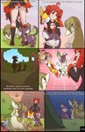 amber_(fuf) anus clothed clothing comic digital_media_(artwork) english_text female fennekin feral forest fuf fur generation_1_pokemon generation_2_pokemon generation_5_pokemon generation_6_pokemon genitals green_body hair hi_res human kyra_(fuf) ledyba liam_(fuf) male mammal murid murine nintendo off_model_eyes panties pink_clothing pink_panties pink_underwear plant pokemon pokemon_(species) purple_body purple_fur pussy rat rattata red_hair rita_(fuf) rodent servine shaded smeargle text tree underwear upskirt yellow_body yellow_fur