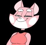 2017 alpha_channel anthro domestic_cat felid feline felis female mammal reaction_image shima_luan smile solo super_planet_dolan vimhomeless