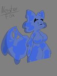 3:4 absurd_res anthro canid canine female fox hi_res hybrid lyme_(neater_fox) mammal model_sheet neater_fox slime solo translucent translucent_body