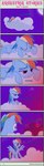 absurd_res alarmed awake black_border border cloud comic cutie_mark dialogue ears_up english_text equid equine estories female feral folded_wings friendship_is_magic hasbro hi_res mammal moon my_little_pony mythological_creature mythological_equine mythology night night_time outside pegasus rainbow_dash_(mlp) red_glow red_light sleeping solo spread_wings text url waking_up wide_eyed wings