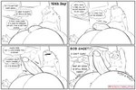 anthro balls belly big_balls bodily_fluids comic english_text genital_fluids genitals hi_res huge_balls hyper hyper_balls hyper_genitalia interrupted_orgasm jeffrey_taggart male meme nipples no_nut_november orgasm_denial overweight overweight_male penis precum profanity solo speech_bubble text thewilldpink