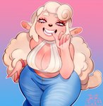 Rating: s
ID: 5443256
Date: 2025-03-19 09:12:08 -0400
Status: active
Score: 20
2025 anthro big_breasts blue_bottomwear blue_clothing blue_pants bottomwear bovid breasts caprine cleavage_cutout clothing colored_nails curly_hair cutout denim denim_bottomwear denim_clothing digital_drawing_(artwork) digital_media_(artwork) ear_piercing ear_ring eymbee female finger_to_mouth fingernails gradient_background grinning_at_viewer hair jeans long_hair looking_at_viewer mammal nails outline pants piercing pink_eyes pink_nails ring_piercing sheep simple_background sleeveless_shirt smile smiling_at_viewer solo thick_thighs white_hair white_outline wide_hips post #5443256