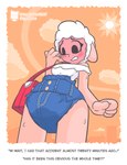 Rating: e
ID: 5395449
Date: 2025-02-24 18:09:42 -0500
Status: active
Score: 88
2025 4_fingers anthro artist_logo artist_name baggashame black_eyebrows black_eyes black_text blouse blue_diaper blush blush_lines blushing_profusely bodily_fluids bovid breasts building caprine city clothed clothed_anthro clothed_female clothing cloud dialogue diaper domestic_sheep droopy_(series) ears_down embarrassed english_text eyebrows eyelashes female female_anthro fingers fur genital_fluids hi_res leggy_lamb logo looking_down low-angle_view mammal medium_breasts metro-goldwyn-mayer multicolored_body orange_sky outside pink_body pink_ears pink_sclera pink_skin pivoted_ears purse red_purse sheep sheep_wrecked sky skyscraper snout solo stuttering sun sweat sweaty_arms sweaty_legs talking_to_self teeth text topwear two_tone_body unclean_diaper urine used_diaper wearing_diaper wet_diaper wetting white_blouse white_body white_clothing white_fur white_topwear wool_(fur) post #5395449