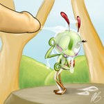 1:1 arthropod best_fiends bodily_fluids cum cum_on_face duo female feral genital_fluids hi_res insect male male/female mantis maulnarch_blooderfly offscreen_character size_difference suzy_(best_fiends)