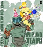 Rating: s
ID: 2662704
Date: 2021-03-20 23:43:30 -0400
Status: active
Score: 117
2021 animal_crossing anthro armor blonde_hair breasts canid canine canis clothed clothing confetti crossover digital_media_(artwork) domestic_dog doom_(series) doom_slayer duo english_text eyes_closed female hair hat headgear headwear hi_res human id_software isabelle_(animal_crossing) joaoppereiraus male mammal microsoft nintendo open_mouth open_smile party_hat party_popper shih_tzu signature smile teeth text toy_dog post #2662704