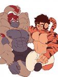 Rating: e
ID: 5370257
Date: 2025-02-13 11:40:55 -0500
Status: active
Score: 11
4_arms 4_hands abs akachionmain anthro armpit_hair big_bulge black_body black_clothing black_countershading black_hair black_underwear bodily_fluids body_hair bottomwear bulge bulge_frottage clothed clothing countershading cute_fangs doni_the_monkey_(higaku) duo ear_piercing facial_piercing fangs felid fur hair hair_bun haplorhine hi_res horn huge_bulge hybrid hyper hyper_bulge looking_at_another looking_at_partner male mammal monkey multi_arm multi_hand multi_limb muscular nipples nose_piercing orange_body orange_fur pantherine pecs piercing primate pubes red_hair red_pubes septum_piercing shirtless_male simple_background standing striped_body striped_fur stripes sweat tan_body tan_countershading tan_fur teeth tiger tiger_monkey_(akachi) underwear underwear_only white_background white_clothing white_underwear yellow_eyes post #5370257