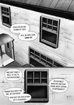 arcsuh black_and_white comic detailed_background dialogue digital_media_(artwork) english_text environment hi_res monochrome offscreen_character profanity speech_bubble text