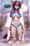 Rating: q
ID: 4139164
Date: 2023-06-28 22:07:29 -0400
Status: active
Score: 277
2023 absurd_res anthro beastars big_breasts breasts camel_toe clothed clothing cosmo_(beastars) dialogue english_text female front_view fur fur_coat giraffid hi_res lingerie mammal okapi outside partially_clothed skimpy solo speech_bubble standing striped_body striped_fur stripes tail tail_tuft tan_body tan_fur text thong tsampikos tuft underwear wig post #4139164