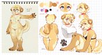 2024 anthro areola biped breasts brown_body brown_fur butt button_ears canid canine canis clothed clothing collar color_swatch digital_drawing_(artwork) digital_media_(artwork) domestic_dog english_text female floppy_ears fur hi_res looking_at_viewer mammal model_sheet multiple_poses nude one_eye_closed open_mouth open_smile pose purple_eyes sitting smile solo standing swaybat tail tan_body tan_fur text tongue tongue_out wink