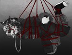 Rating: q
ID: 5527854
Date: 2025-04-24 18:45:17 -0400
Status: active
Score: 16
anthro arms_tied bdsm bent_leg black_background bodily_fluids bondage bone_gag bottomwear bound canid canine canis clothed clothing domestic_dog drooling gag gagged grey_background hands_behind_back harness harness_gag hi_res legs_tied male mammal muzzle_(object) pants restraints rope rope_bondage rope_harness saliva simple_background solo suspension uselesspuppy post #5527854